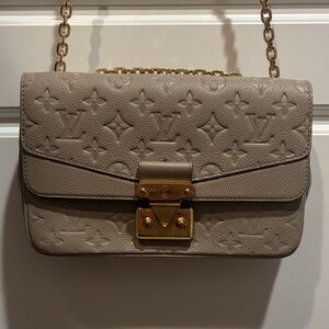Louis Vuitton Beige Embossed Shoulder Bag